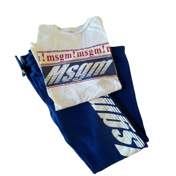 MSGM Kids Sweatsuit Tee and Pants 14years - Picture 2 of 8